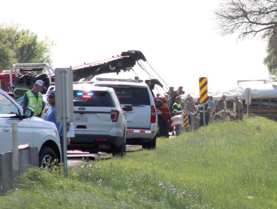 One child and one adult are dead after fatal school bus crash. Photo by Jason Hennington