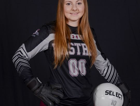 Bastrop goalkeeper Rebecca McFarland recently earned an impressive milestone achievement of 500 career saves. McFarland is focused on helping the Lady Bears make a playoff run as the season nears an end. Photo courtesy of Leslie Rangel