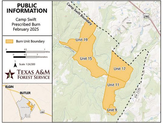 Camp Swift burn cuts fuel load