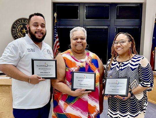 Council trio recognized for continued education
