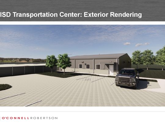 This design of Elgin ISD’s transportation center was approved Nov. 28, 2022.   Courtesy graphic / Elgin ISD & O’Connell Robertson Architects