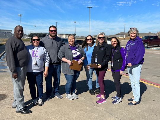 Elgin ISD leaders and staff members stepped up to the plate and helped out the community after a trying week. Photo courtesy of Dr. Jana Rueter