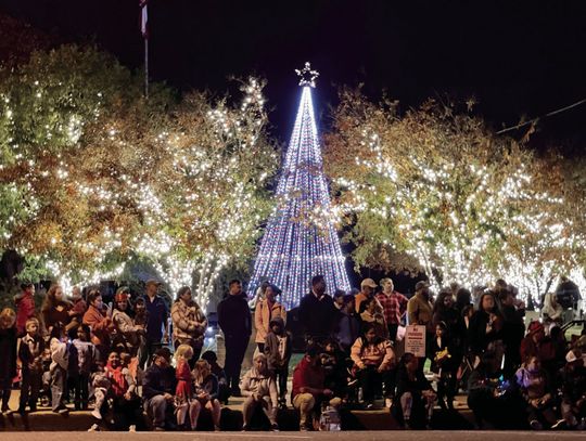 The new glow of downtown Veterans’ Memorial Park. Photos by Niko Demetriou