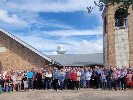 On Charter Day, members of the Elgin Methodist Church congregation gather for service. Courtesy photo