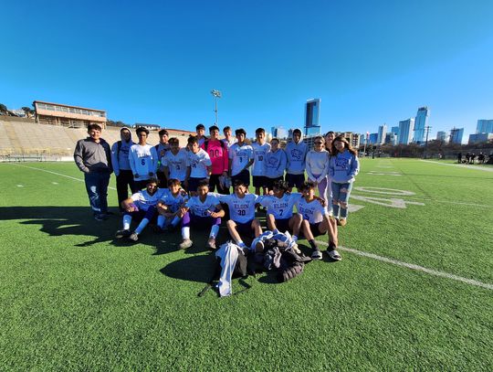 The Elgin High School boys varsity soccer team poses together Saturday, Jan. 13 during the Copa Akins tournament held at House Park in Austin. Photo courtesy of Elgin ISD