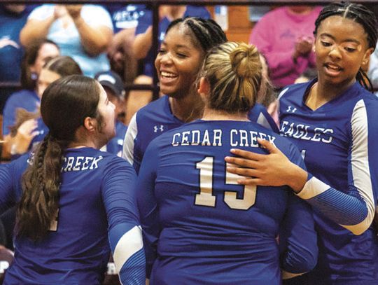 Lady Eagles win pair of district matches