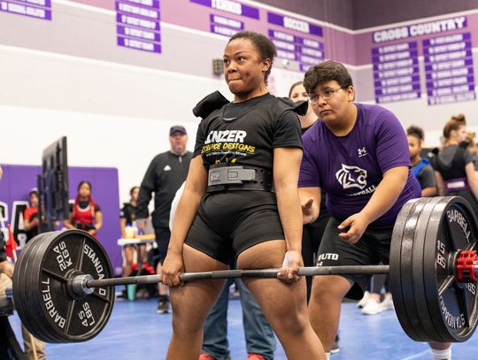 Ralyssa Enueshike showcases her deadlift prowess at a recent meet. Photo by Erin Anderson