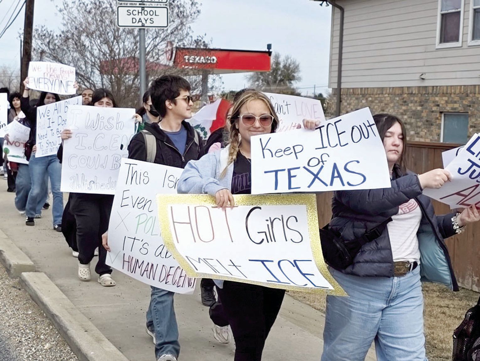 Students protest ICE