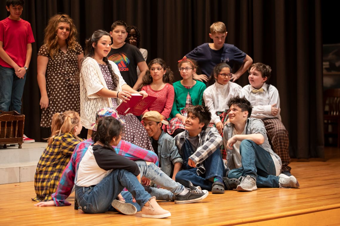 EMS theater students entertain audience members with their committed performances. Photo by Erin Anderson