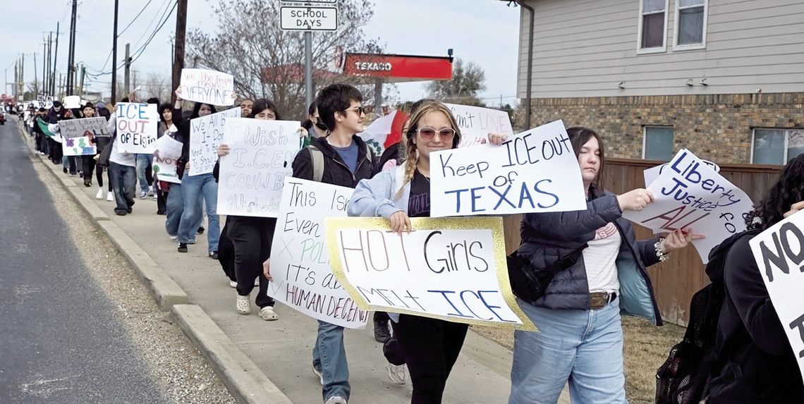 Students protest ICE