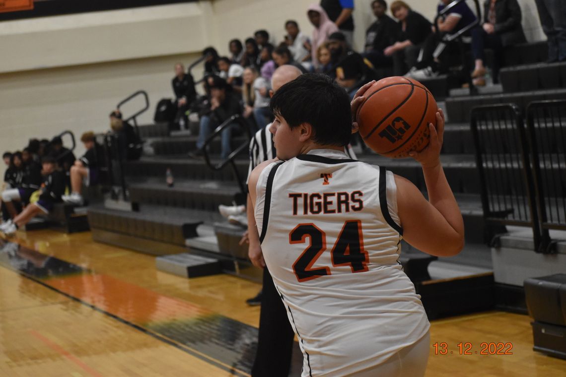 Colton Lastivica lets his offense set up before making a post-entry pass. Photo by Quinn Donoghue