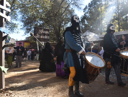 The Danse Macabre drums through the Sherwood Forest Faire in Paige March 4. Photo by Fernando Castro