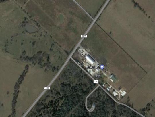 SpaceX and The Boring Company facilities are being in this general vicinity of FM 1209.   Imagery 2023 Google