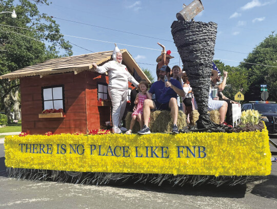 Keeping with the theme of the Wizard of Oz, FNB dressed up as characters from the movie to ride in the parade. Courtesy photo