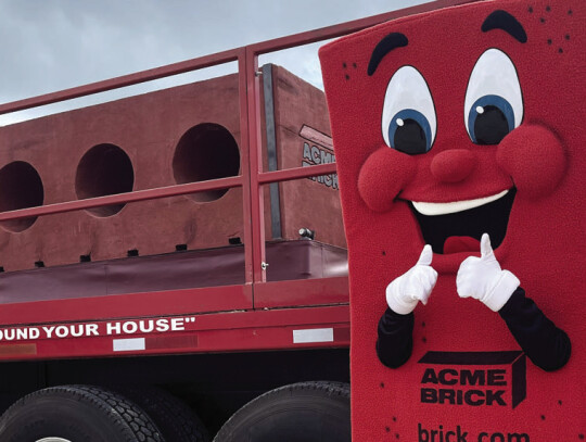 Brick Boy made time in his busy schedule to show Acme Brick’s support for Hogeye.