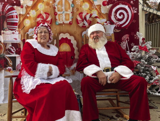 Special guests, Mr. and Mrs. Claus at the Christmas Bazaar. 