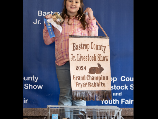 Ella Howell with her winning fryer rabbits, representing Loblolly Pine 4-H. Photos courtesy Elgin High School